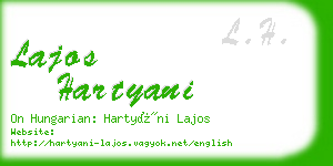 lajos hartyani business card